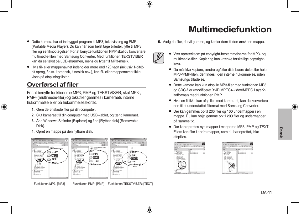 Multimediefunktion, Overførsel af ﬁler | Samsung i8 User Manual | Page 85 / 112