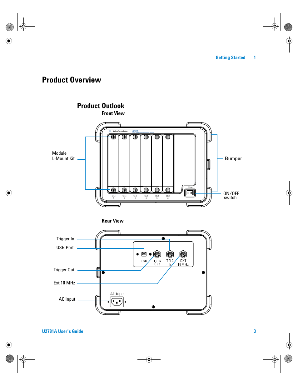 Product overview, Product outlook | Agilent Technologies U2781A User Manual | Page 15 / 47