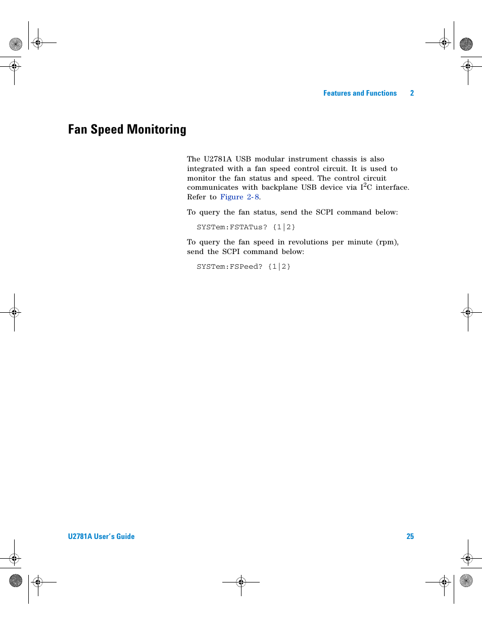 Fan speed monitoring | Agilent Technologies U2781A User Manual | Page 37 / 47