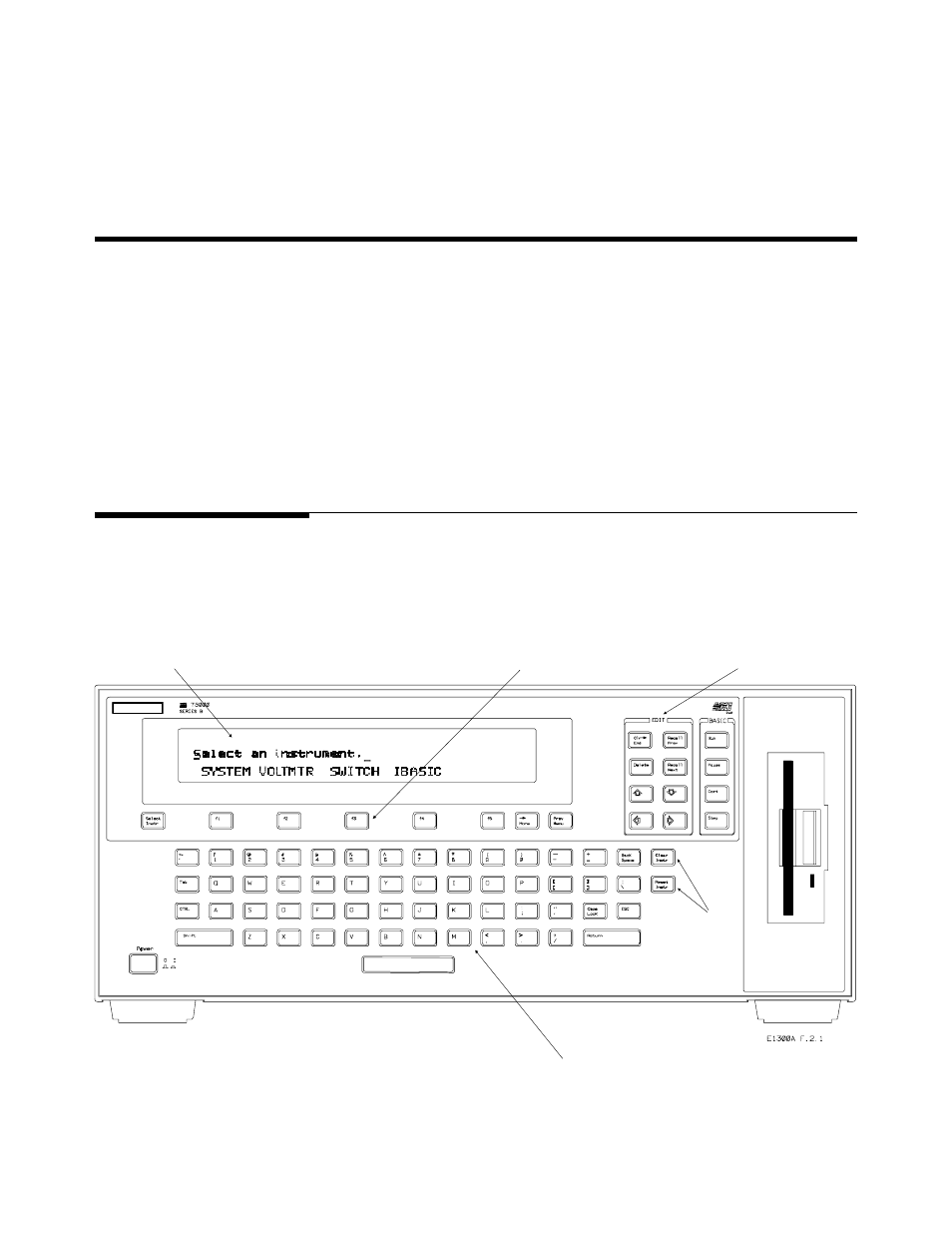 2using the front panel, Chapter, Using this chapter | Front panel features | Agilent Technologies E1300B User Manual | Page 21 / 244