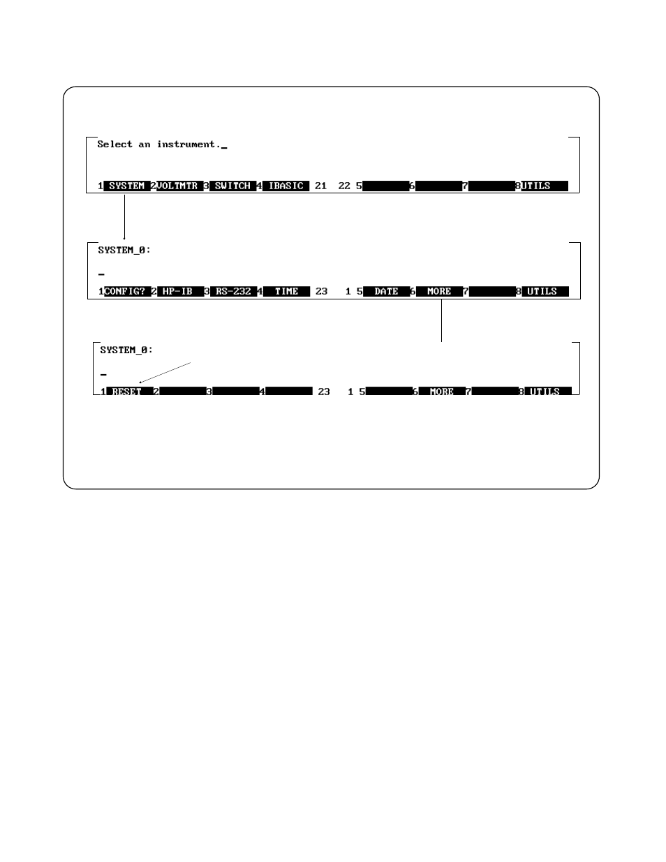 How to reset the system | Agilent Technologies E1300B User Manual | Page 54 / 244