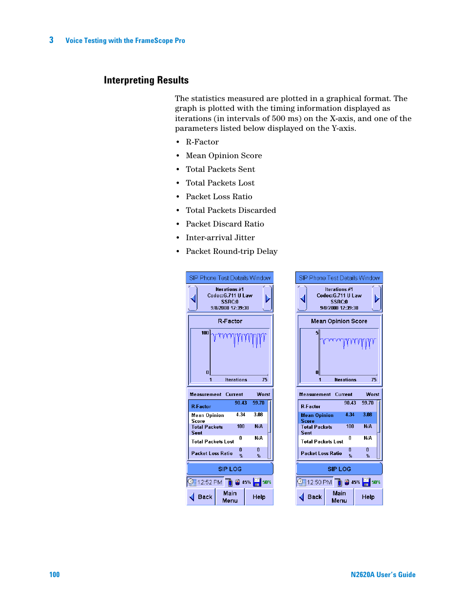 Interpreting results | Agilent Technologies N2620A User Manual | Page 118 / 279