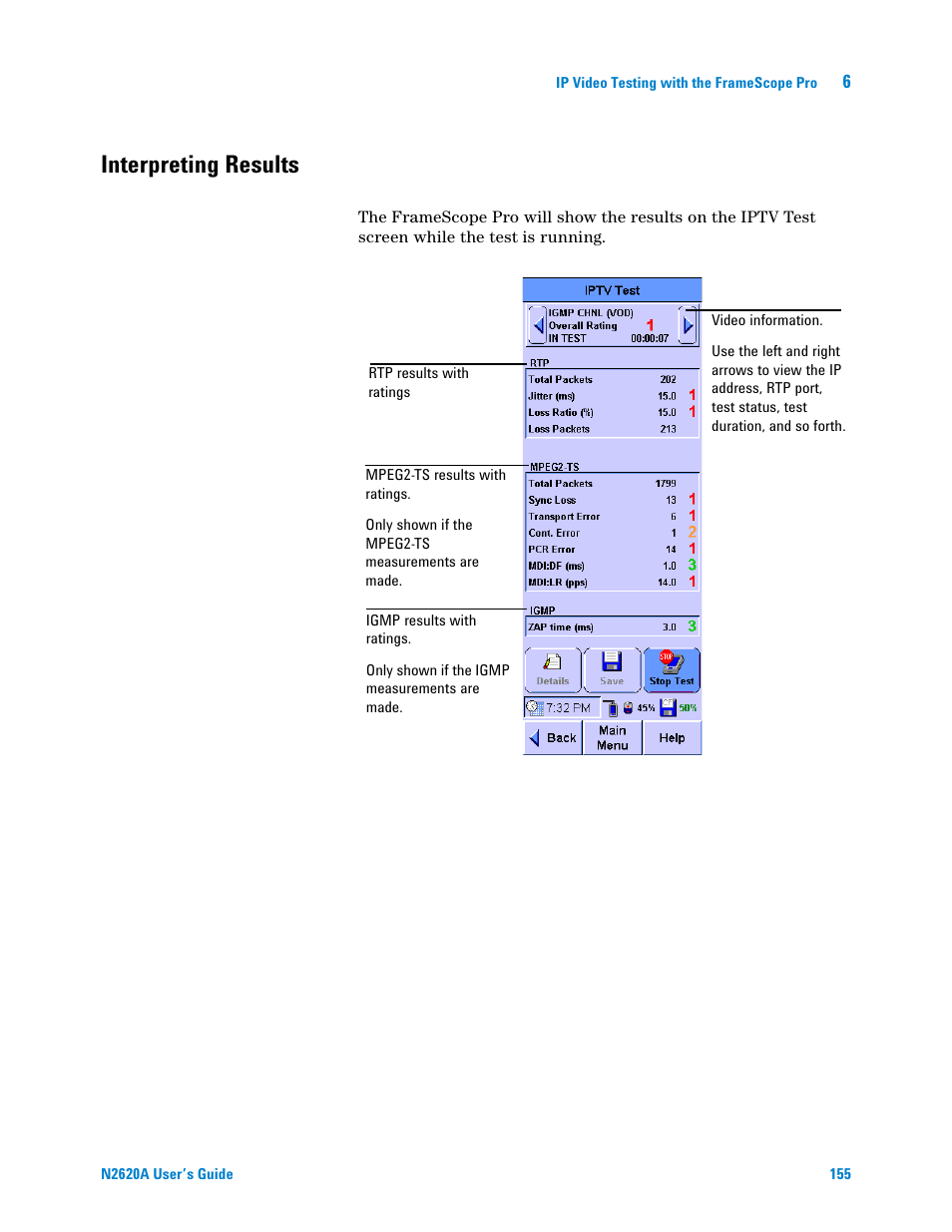 Interpreting results | Agilent Technologies N2620A User Manual | Page 173 / 279