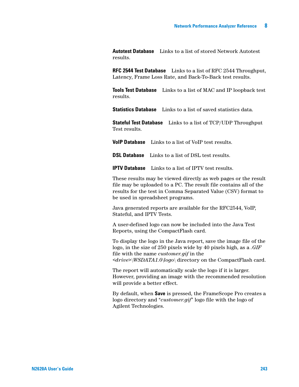 Agilent Technologies N2620A User Manual | Page 261 / 279