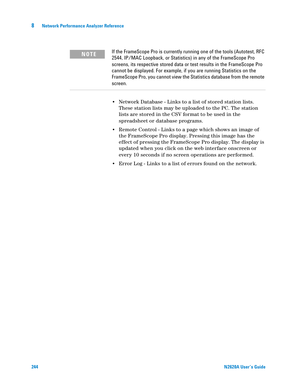 Agilent Technologies N2620A User Manual | Page 262 / 279