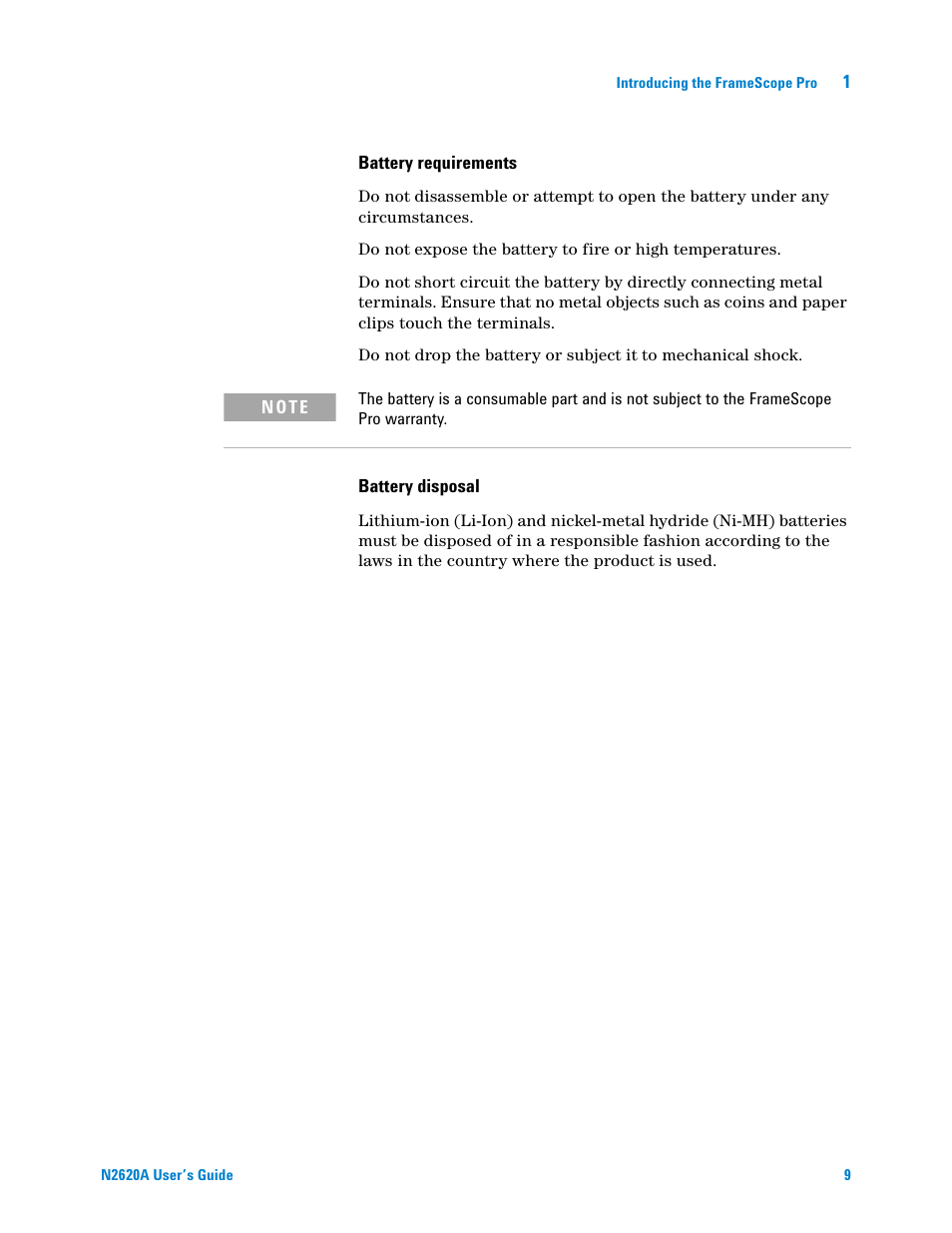 Agilent Technologies N2620A User Manual | Page 27 / 279
