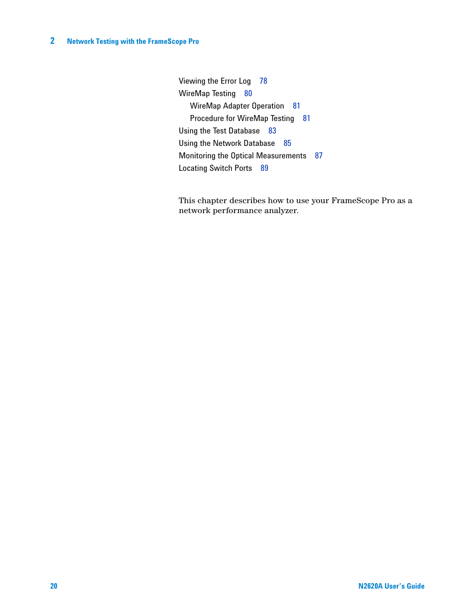 Agilent Technologies N2620A User Manual | Page 38 / 279