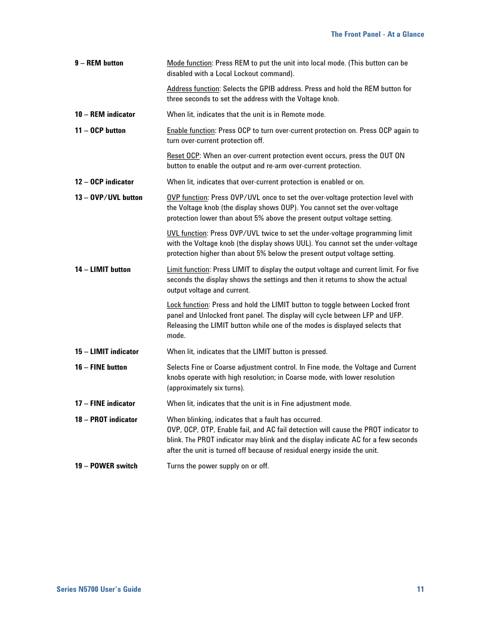 Agilent Technologies N5700 User Manual | Page 11 / 128