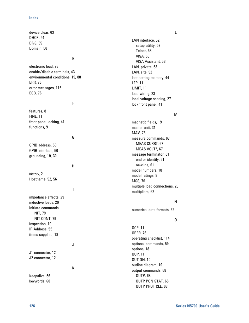 Agilent Technologies N5700 User Manual | Page 126 / 128