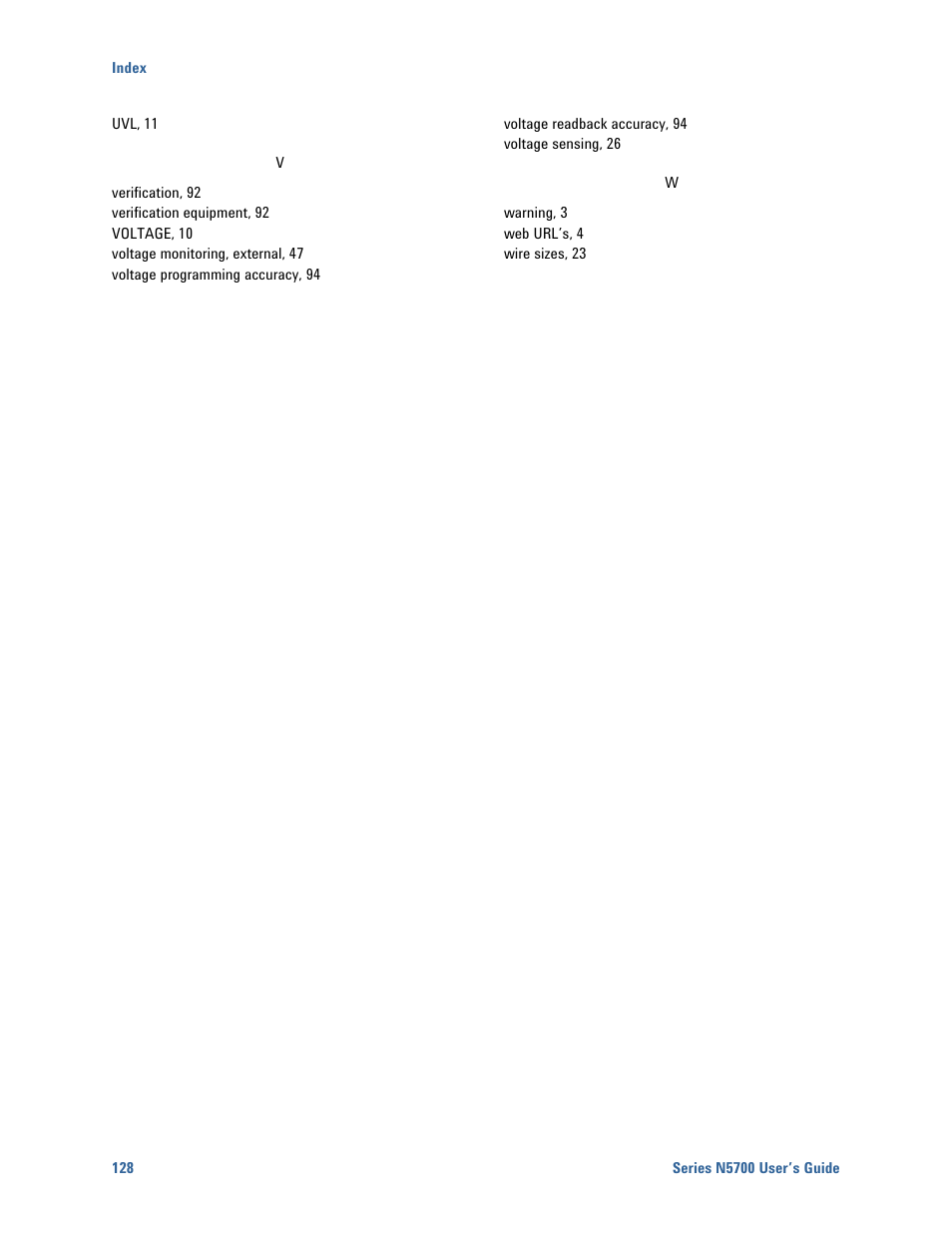 Agilent Technologies N5700 User Manual | Page 128 / 128