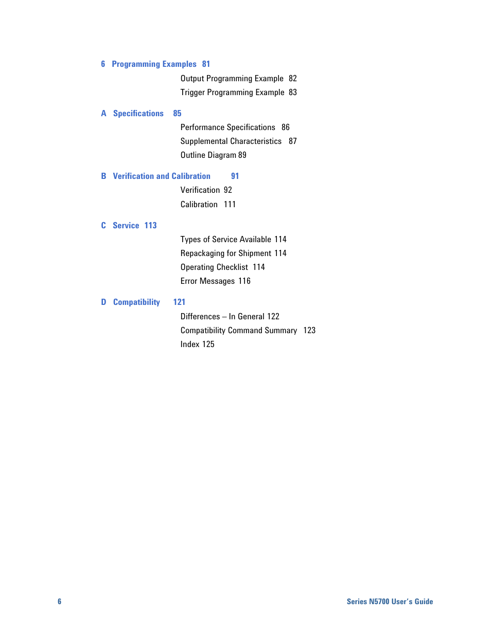 Agilent Technologies N5700 User Manual | Page 6 / 128