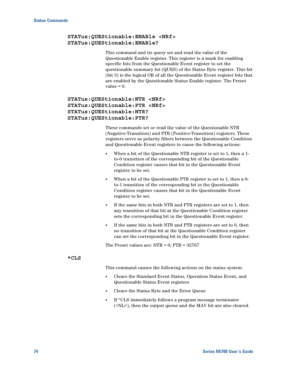 Agilent Technologies N5700 User Manual | Page 74 / 128