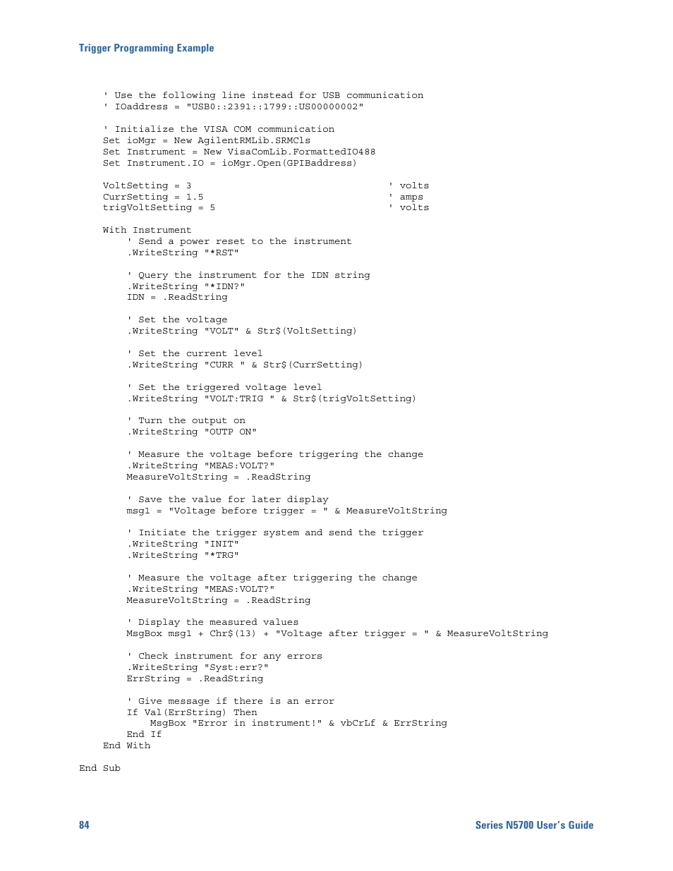 Agilent Technologies N5700 User Manual | Page 84 / 128