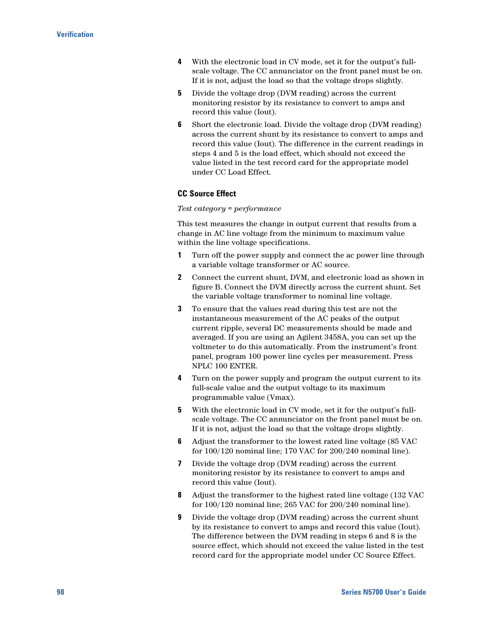 Agilent Technologies N5700 User Manual | Page 98 / 128