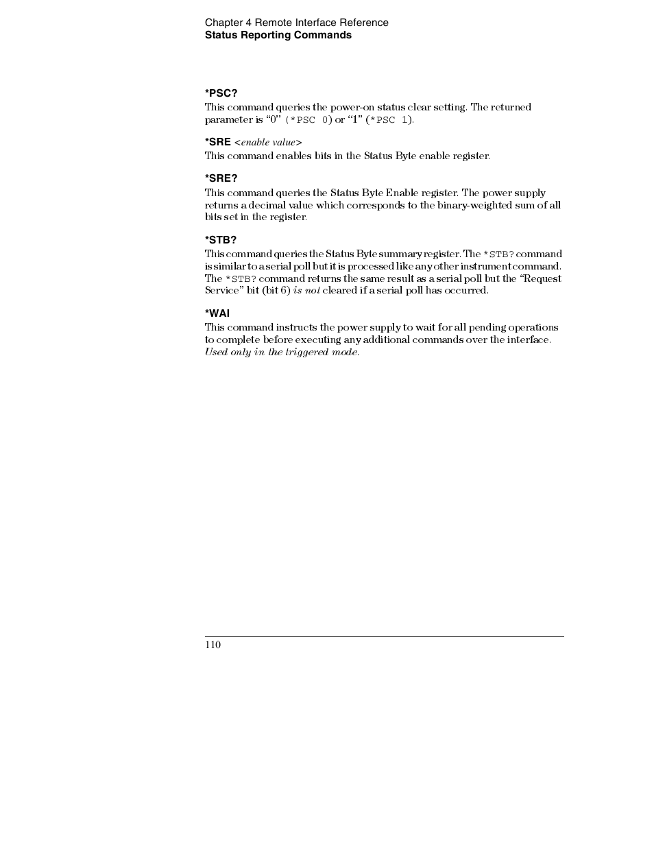 Sre <enable value | Agilent Technologies E3632A User Manual | Page 113 / 172
