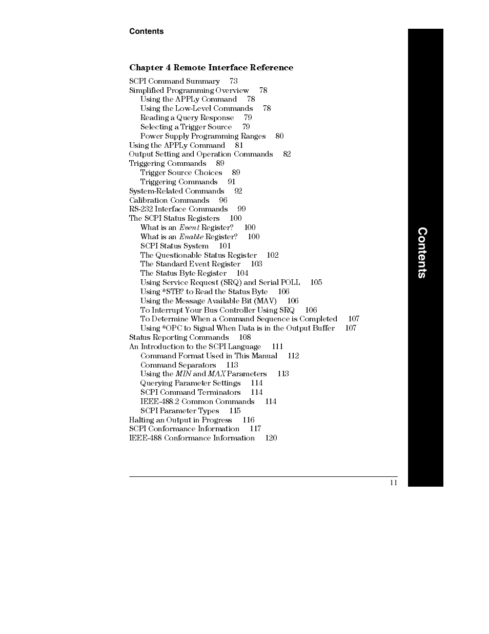 Chapter 4 remote interface reference | Agilent Technologies E3632A User Manual | Page 12 / 172