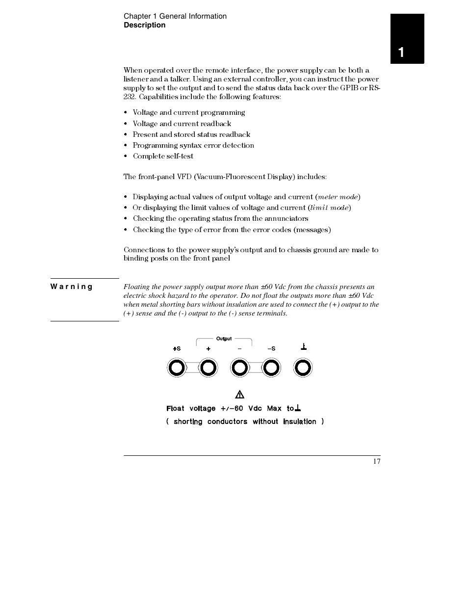 Warning | Agilent Technologies E3632A User Manual | Page 18 / 172