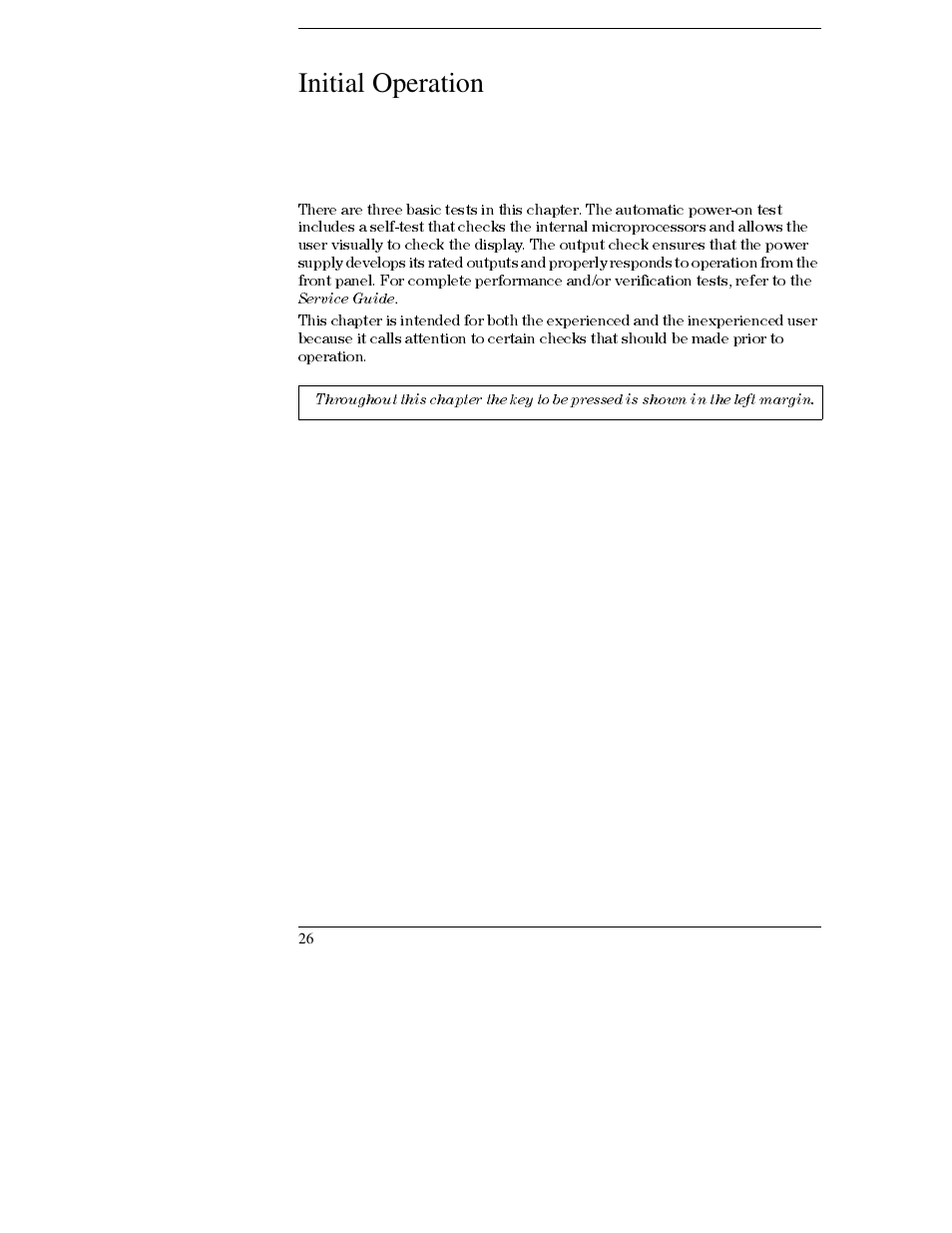 Initial operation | Agilent Technologies E3632A User Manual | Page 28 / 172