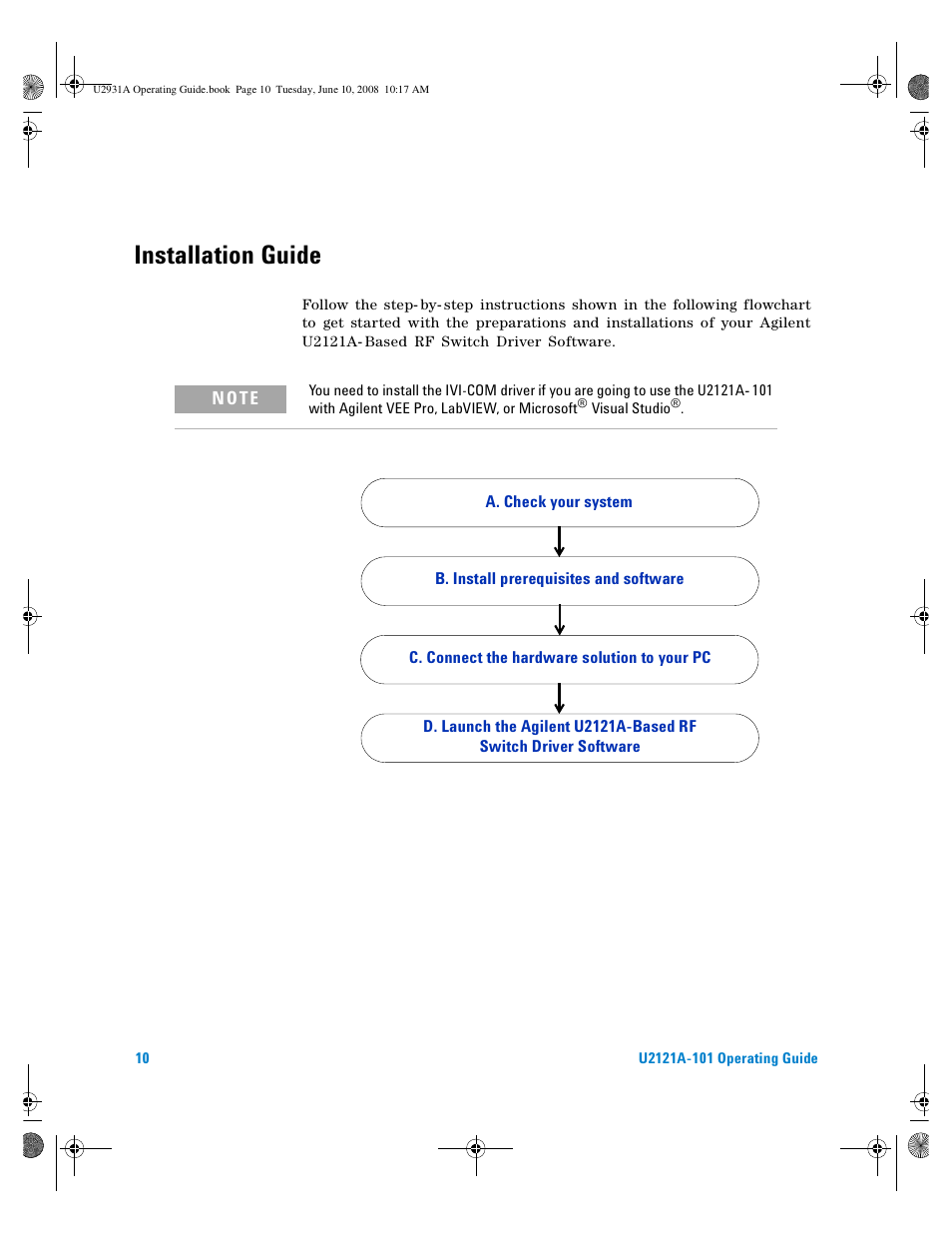 Installation guide | Agilent Technologies Agilent RF Switch Driver Board U2121A-101 User Manual | Page 20 / 41