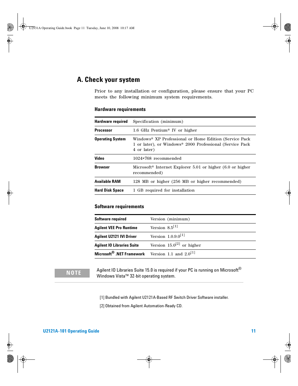 A. check your system, N o t e | Agilent Technologies Agilent RF Switch Driver Board U2121A-101 User Manual | Page 21 / 41