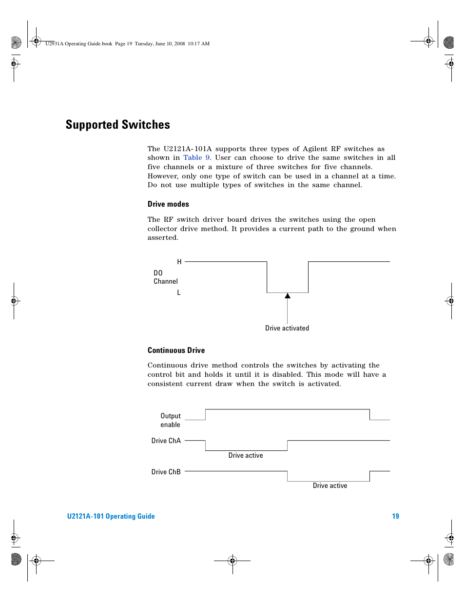 Supported switches | Agilent Technologies Agilent RF Switch Driver Board U2121A-101 User Manual | Page 29 / 41
