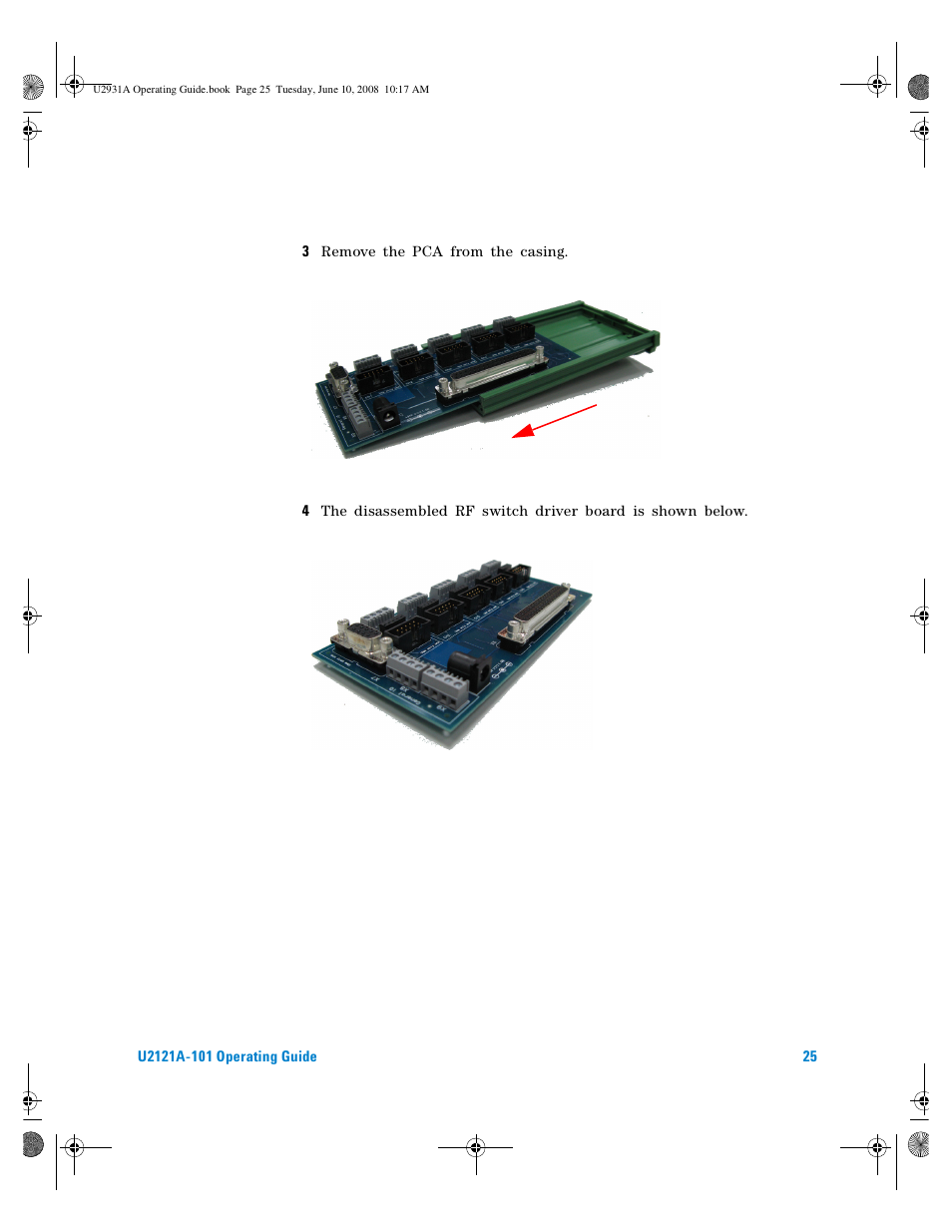 Agilent Technologies Agilent RF Switch Driver Board U2121A-101 User Manual | Page 35 / 41