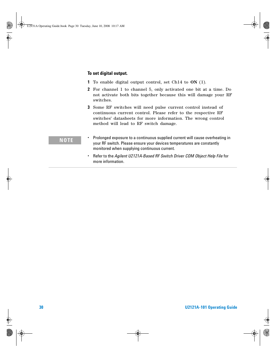 Agilent Technologies Agilent RF Switch Driver Board U2121A-101 User Manual | Page 38 / 41