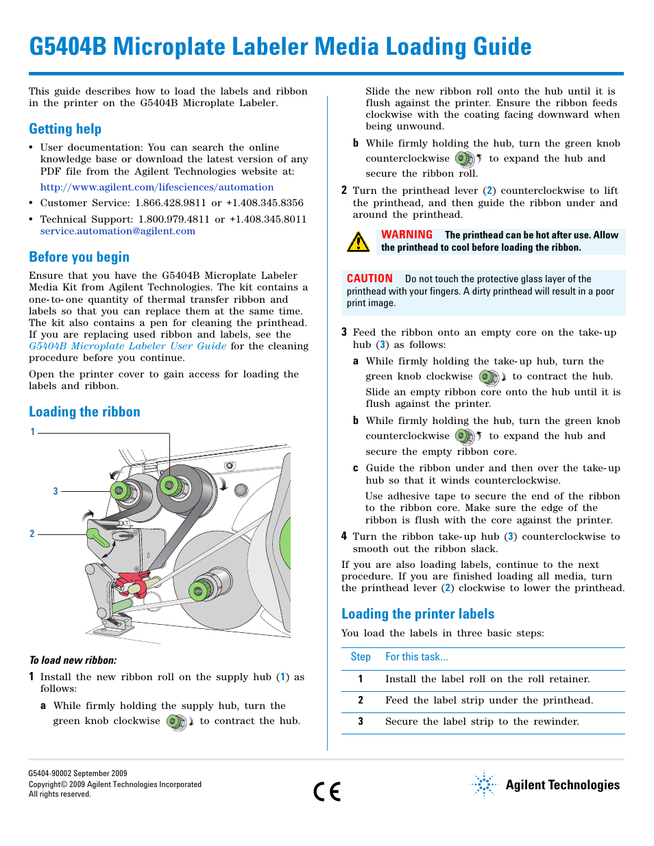 Agilent Technologies G5404B User Manual | 2 pages