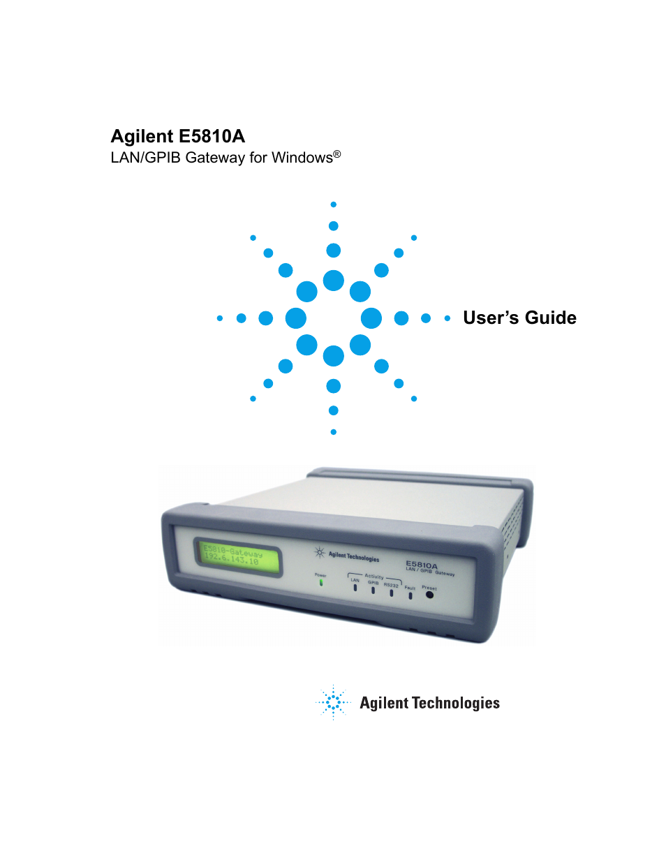 Agilent Technologies E5810A User Manual | 159 pages