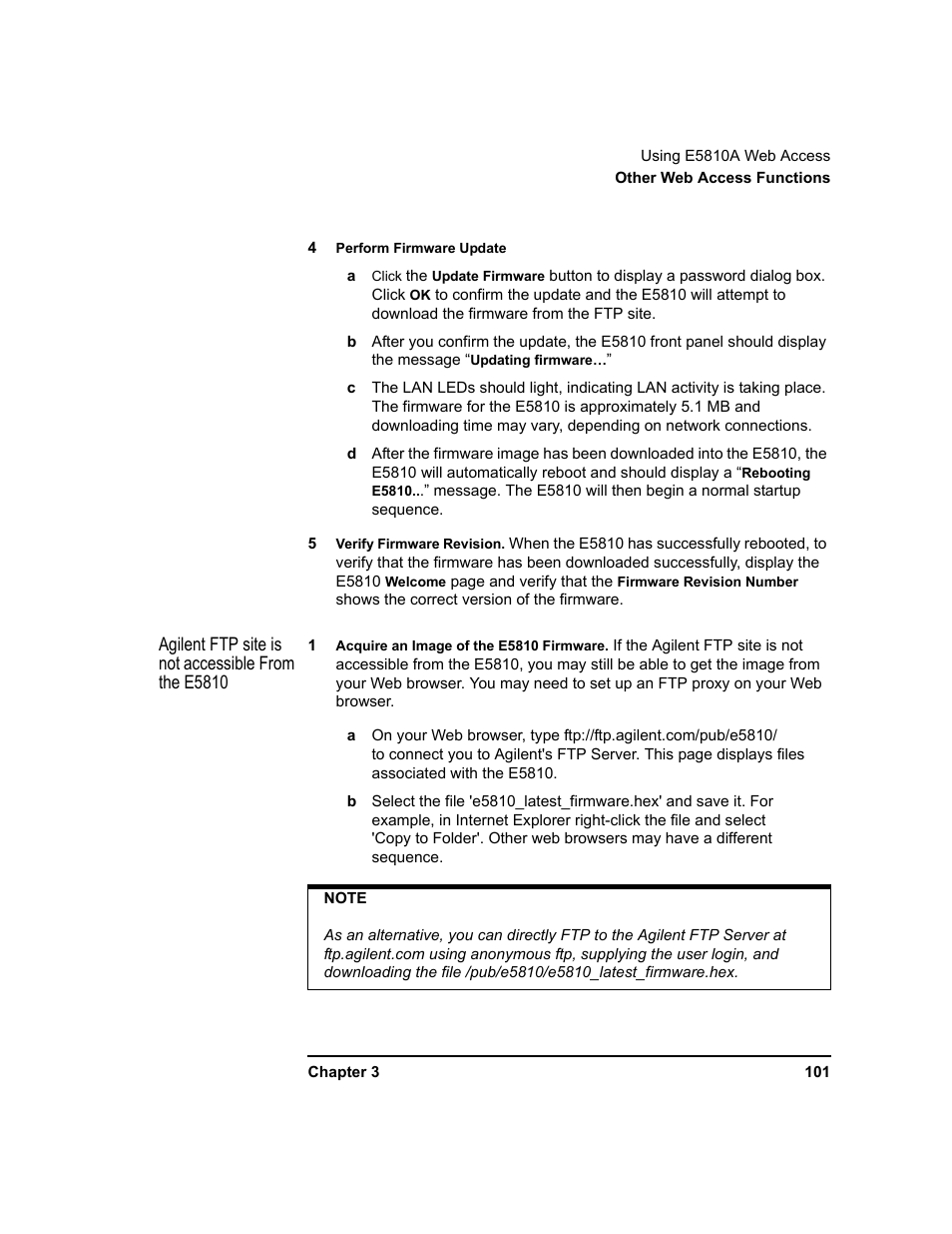 Agilent Technologies E5810A User Manual | Page 101 / 159