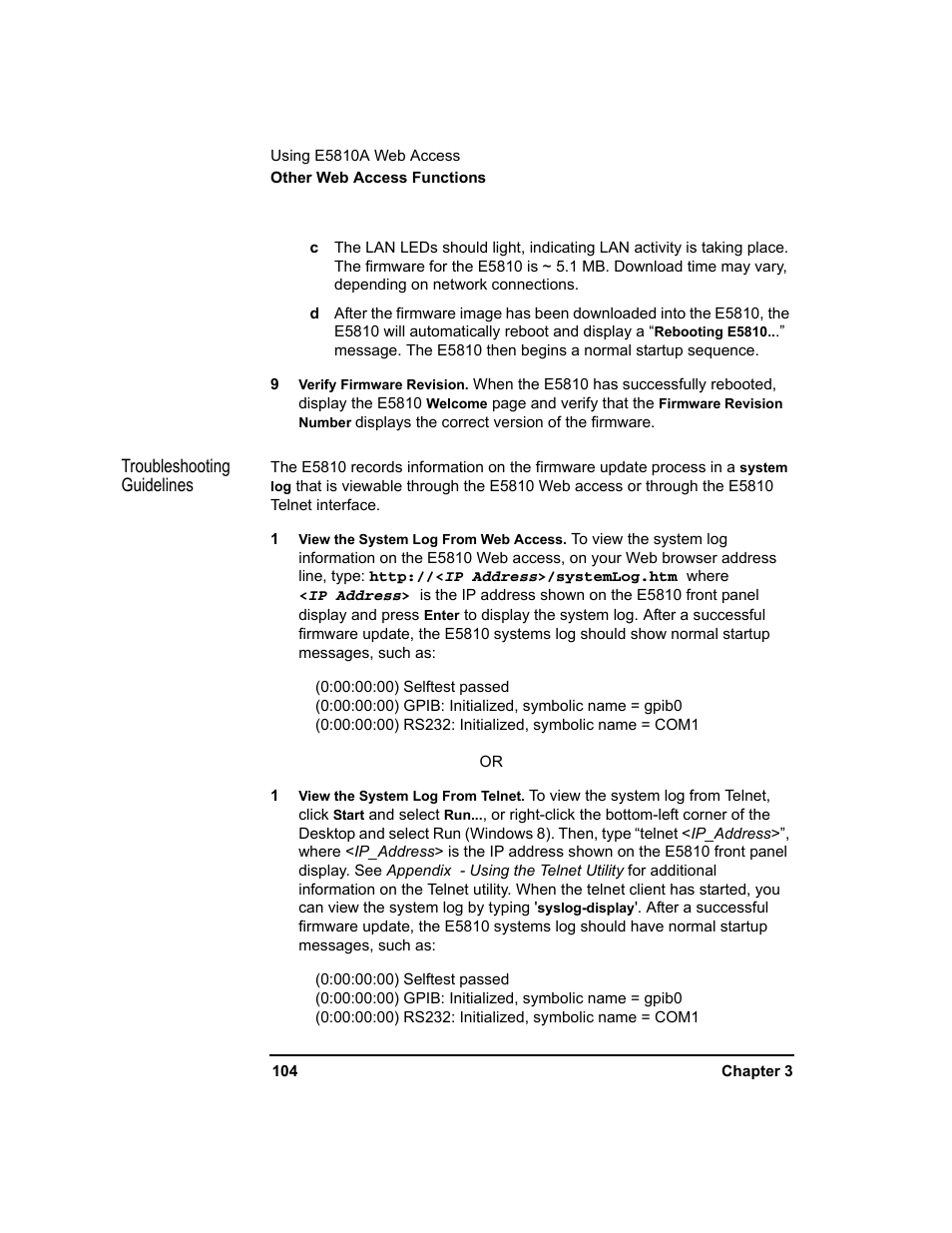 Agilent Technologies E5810A User Manual | Page 104 / 159