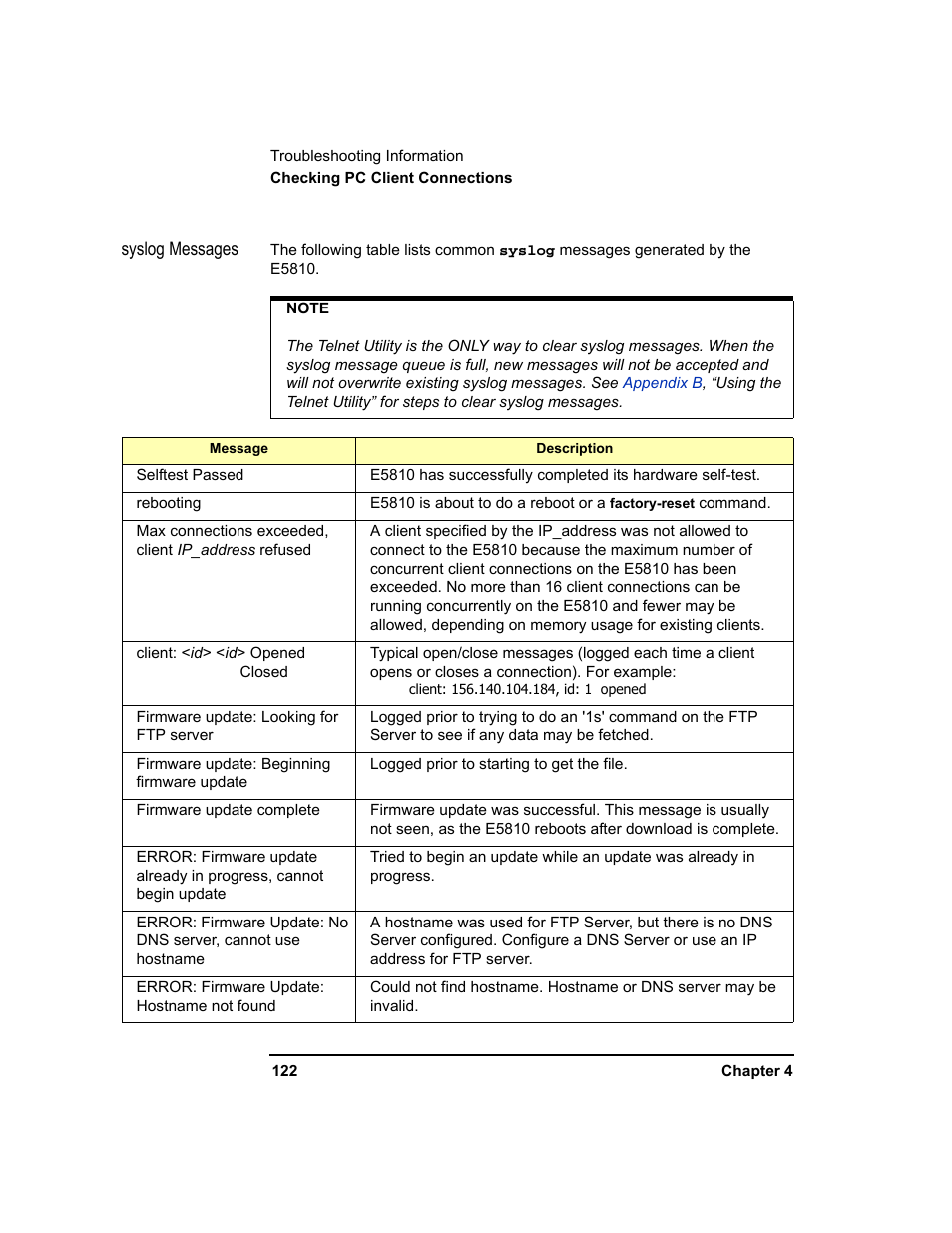 Agilent Technologies E5810A User Manual | Page 122 / 159