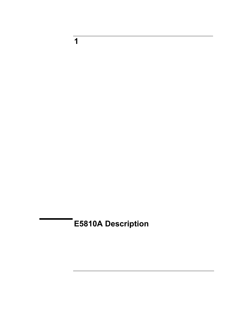 1 e5810a description, Chapter 1, E5810a | Description | Agilent Technologies E5810A User Manual | Page 13 / 159