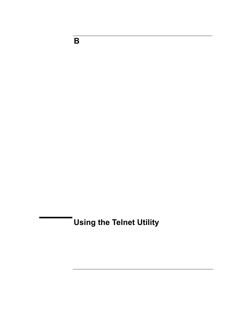 6 using the telnet utility, Appendix b, Using the telnet | Utility, B using the telnet utility | Agilent Technologies E5810A User Manual | Page 135 / 159