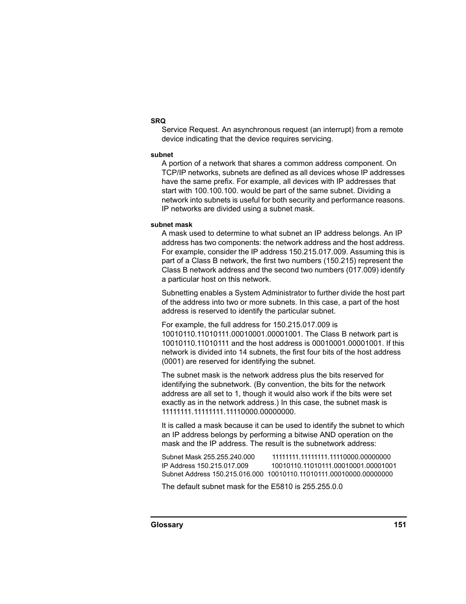 Agilent Technologies E5810A User Manual | Page 151 / 159