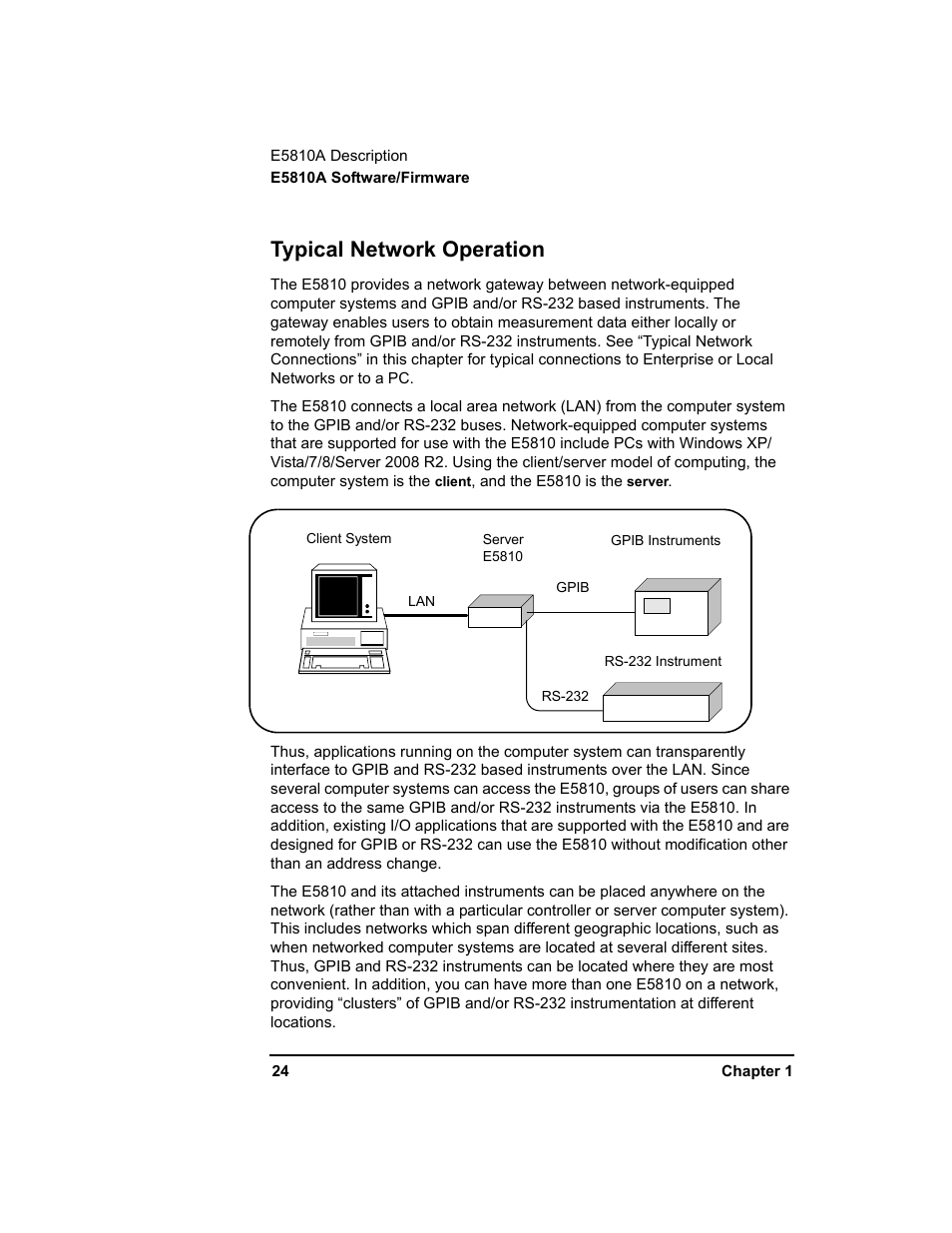 Typical network operation | Agilent Technologies E5810A User Manual | Page 24 / 159