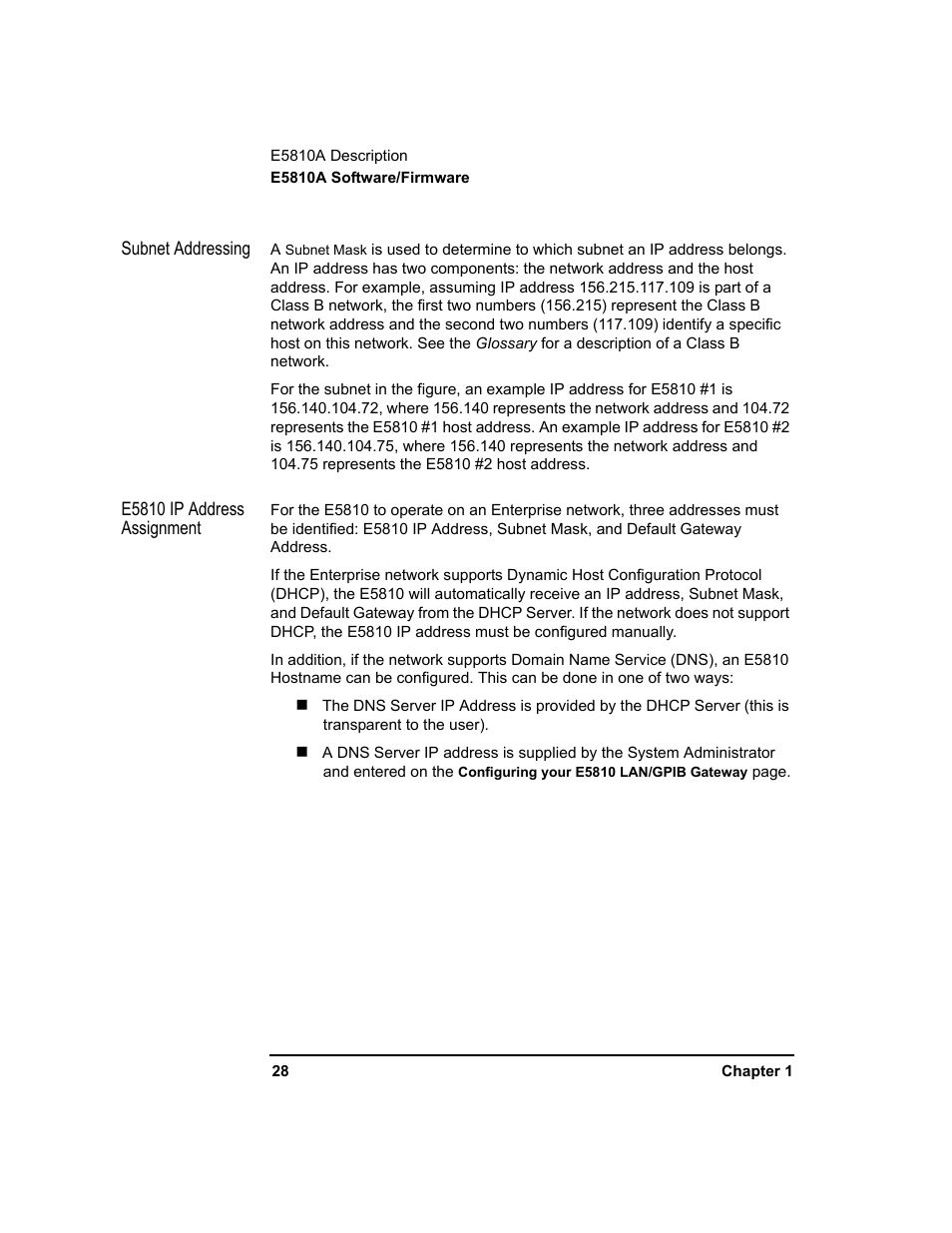 Agilent Technologies E5810A User Manual | Page 28 / 159