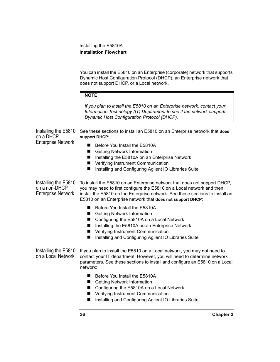Agilent Technologies E5810A User Manual | Page 36 / 159