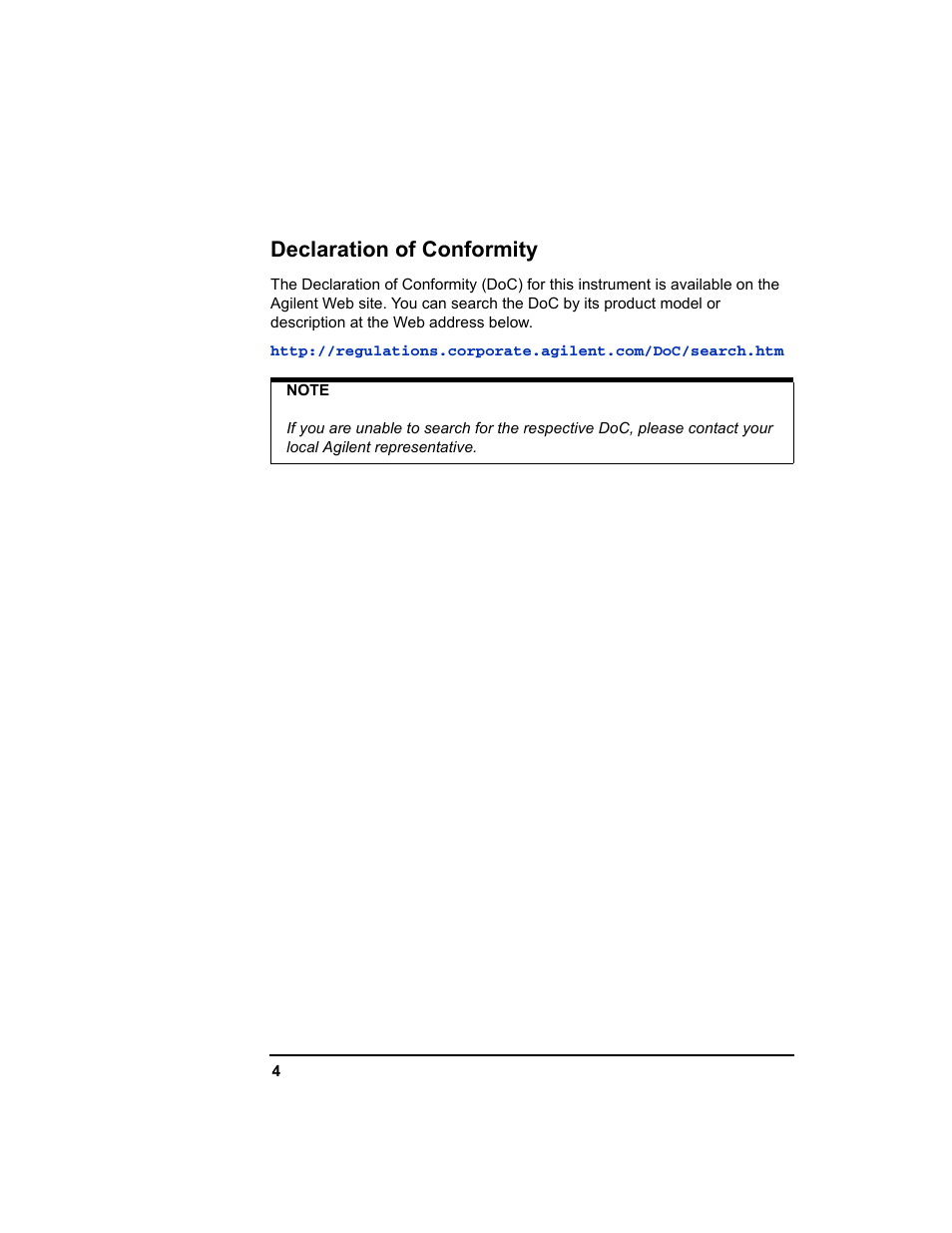 Declaration of conformity | Agilent Technologies E5810A User Manual | Page 4 / 159