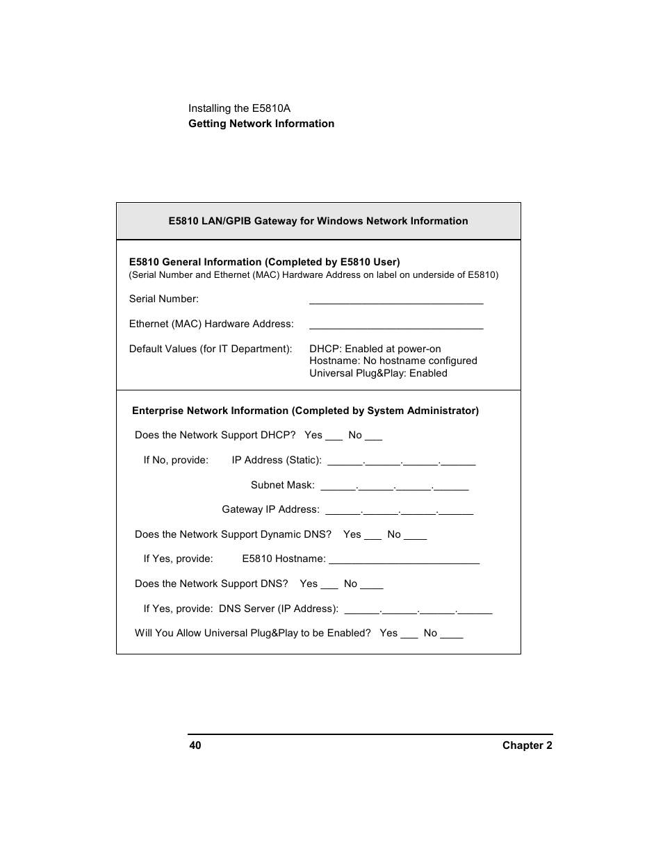 Agilent Technologies E5810A User Manual | Page 40 / 159