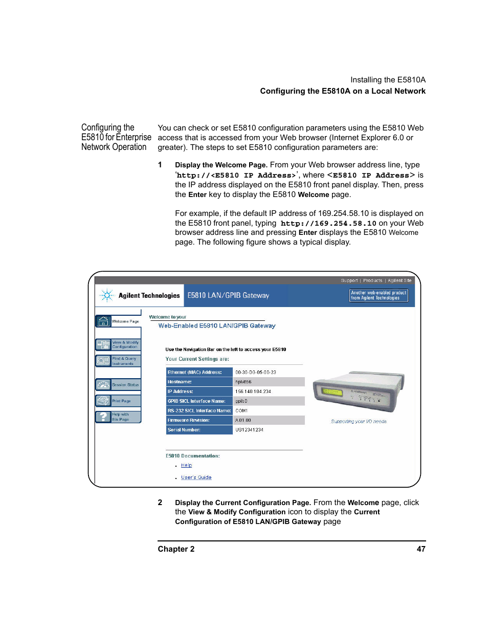 Agilent Technologies E5810A User Manual | Page 47 / 159