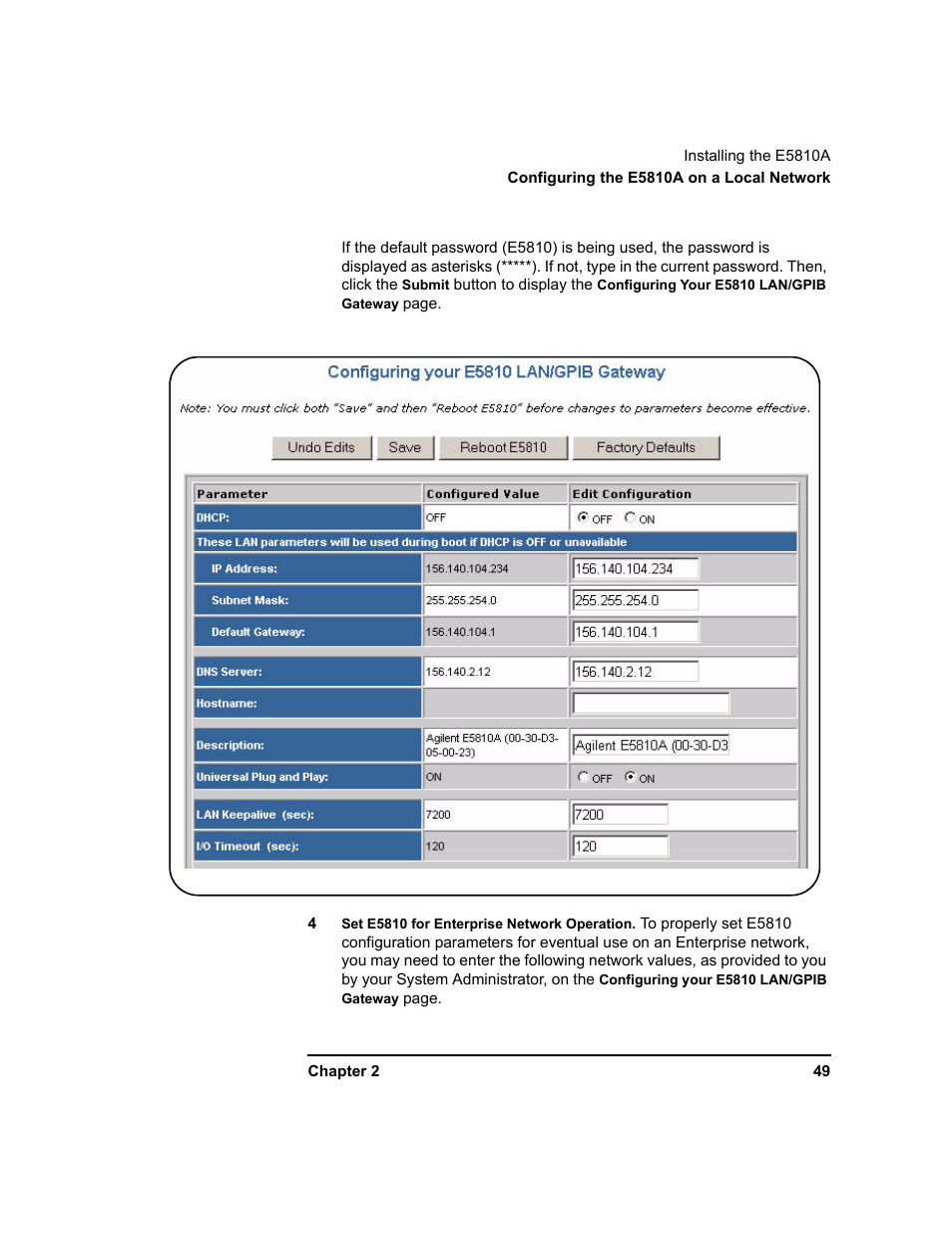 Agilent Technologies E5810A User Manual | Page 49 / 159