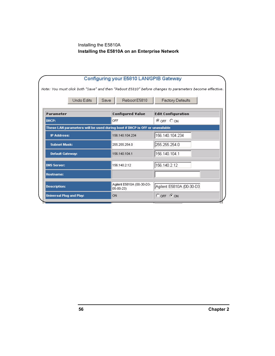 Agilent Technologies E5810A User Manual | Page 56 / 159