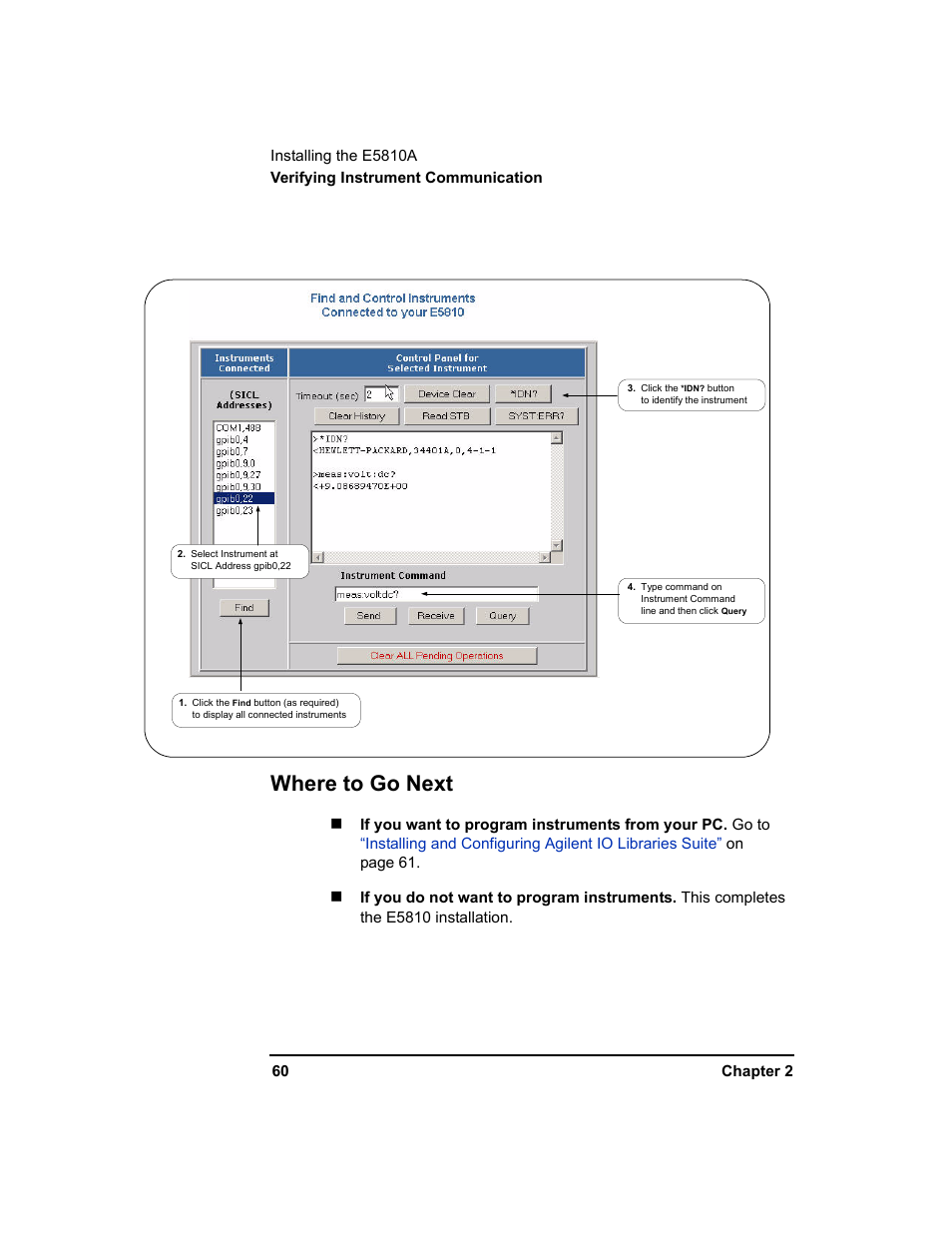 Where to go next | Agilent Technologies E5810A User Manual | Page 60 / 159