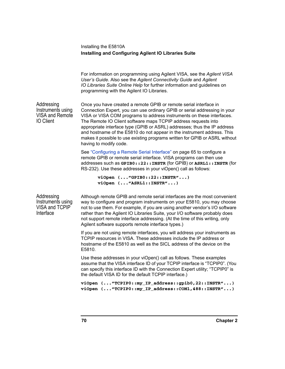 Agilent Technologies E5810A User Manual | Page 70 / 159