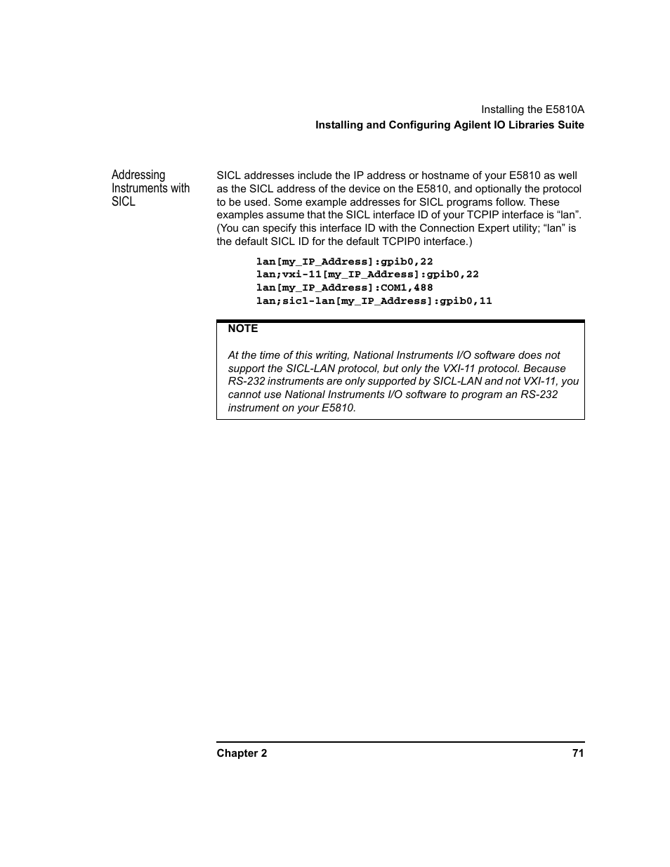 Agilent Technologies E5810A User Manual | Page 71 / 159