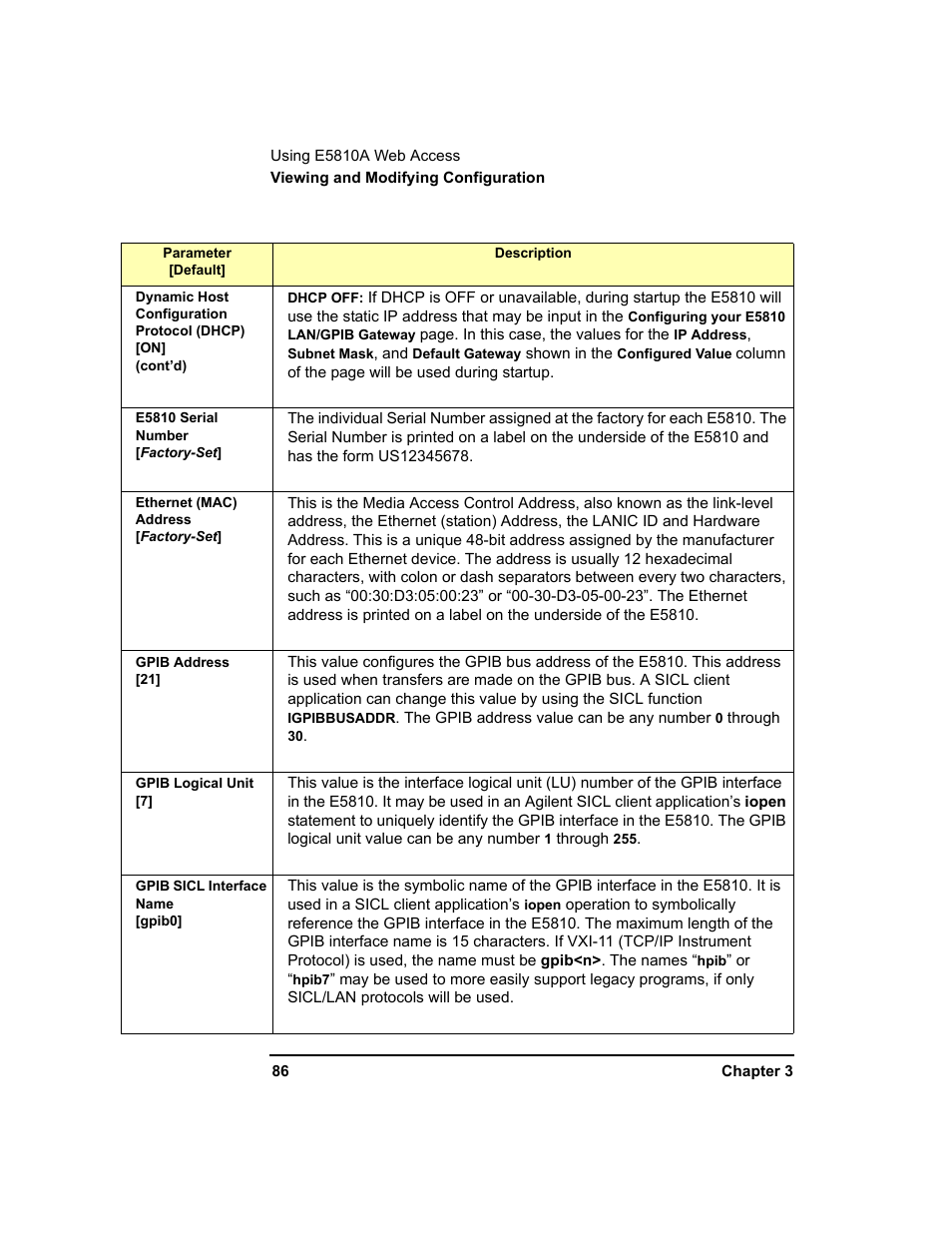 Agilent Technologies E5810A User Manual | Page 86 / 159