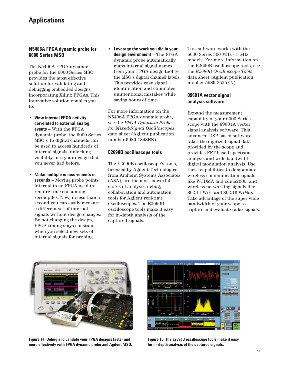 Applications | Agilent Technologies InfiniiVision 6000 Series User Manual | Page 13 / 28