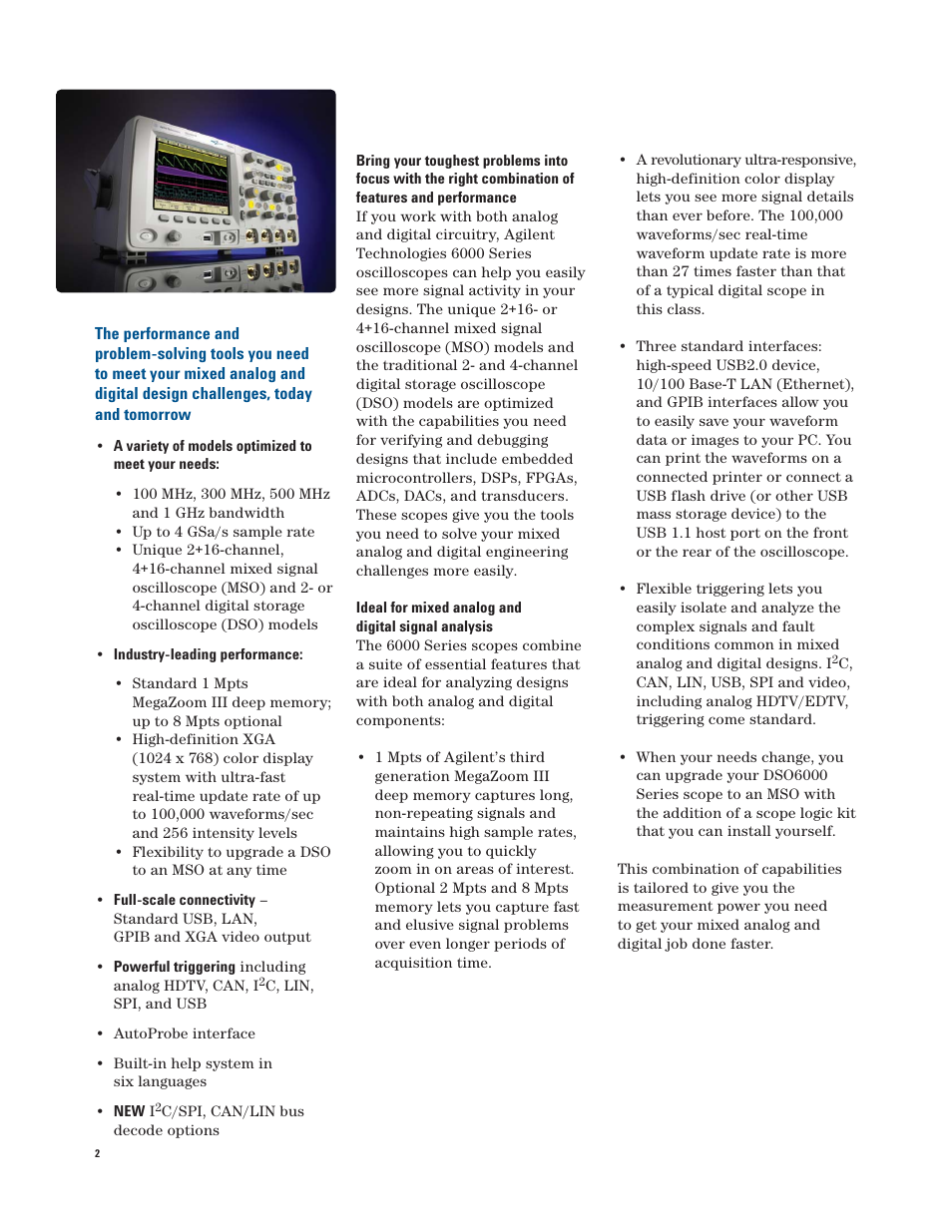 Agilent Technologies InfiniiVision 6000 Series User Manual | Page 2 / 28