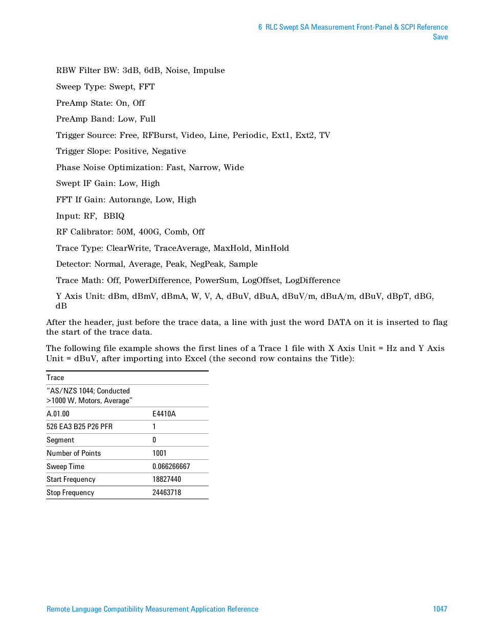 Agilent Technologies Signal Analyzer N9030a User Manual | Page 1047 / 1466